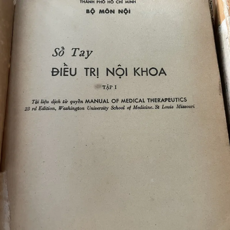 Sổ Tay ĐIỀU TRỊ NỘI KHOA 2 tập, 1982 789604