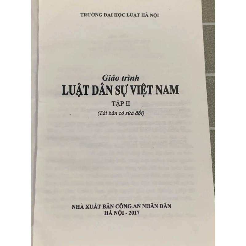 GIÁO TRÌNH LUẬT DÂN SỰ VIỆT NAM  TẬP 2 545925