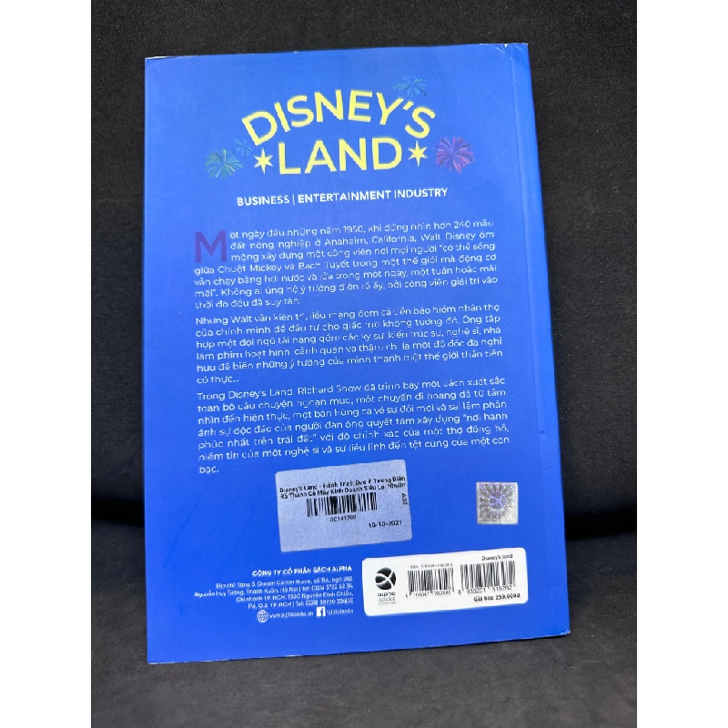 Disney’S Land - Hành Trình Đưa Ý Tưởng Điên Rồ Thành Cỗ Máy Kinh Doanh Siêu Lợi Nhuận, Richard Snow, Mới 90%, 2020 SBM1303 450503