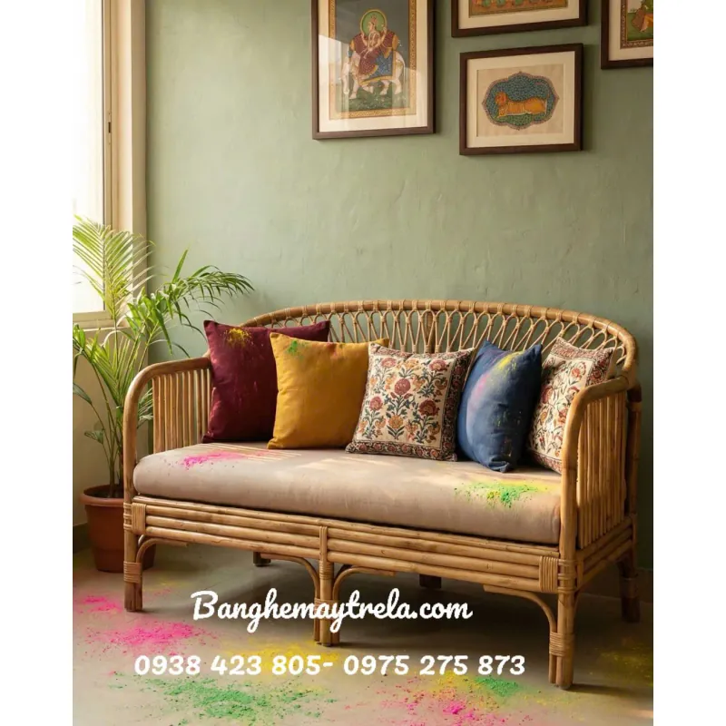 Sofa mây tre đan hiện đại phòng khách 936610
