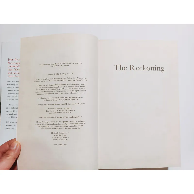 The Reckoning - John Grisham ( Bìa Cứng) 752156