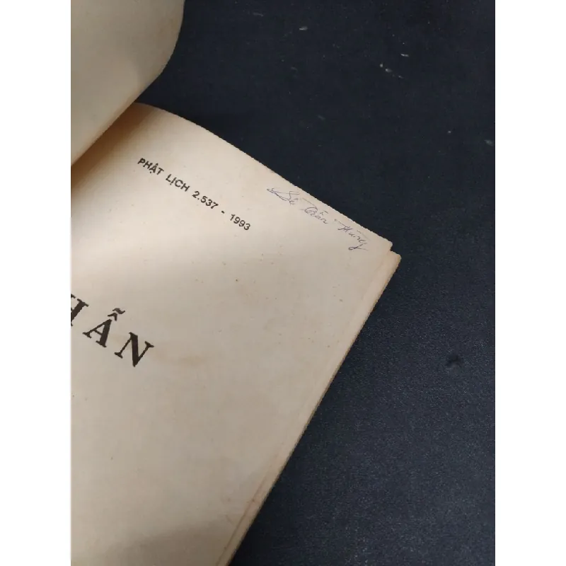 Nhẫn mới 70% ố vàng có viết tên trang đầu 1993 HCM1008 Thích Nhựt Long TÂM LINH - TÔN GIÁO - THIỀN 692534