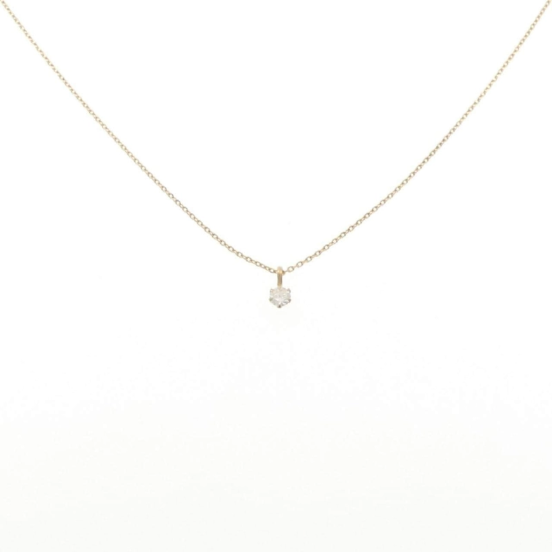 K18YG Solitaire Dây chuyền kim cương 0.10CT - Hàng hiệu Chính hãng 859627