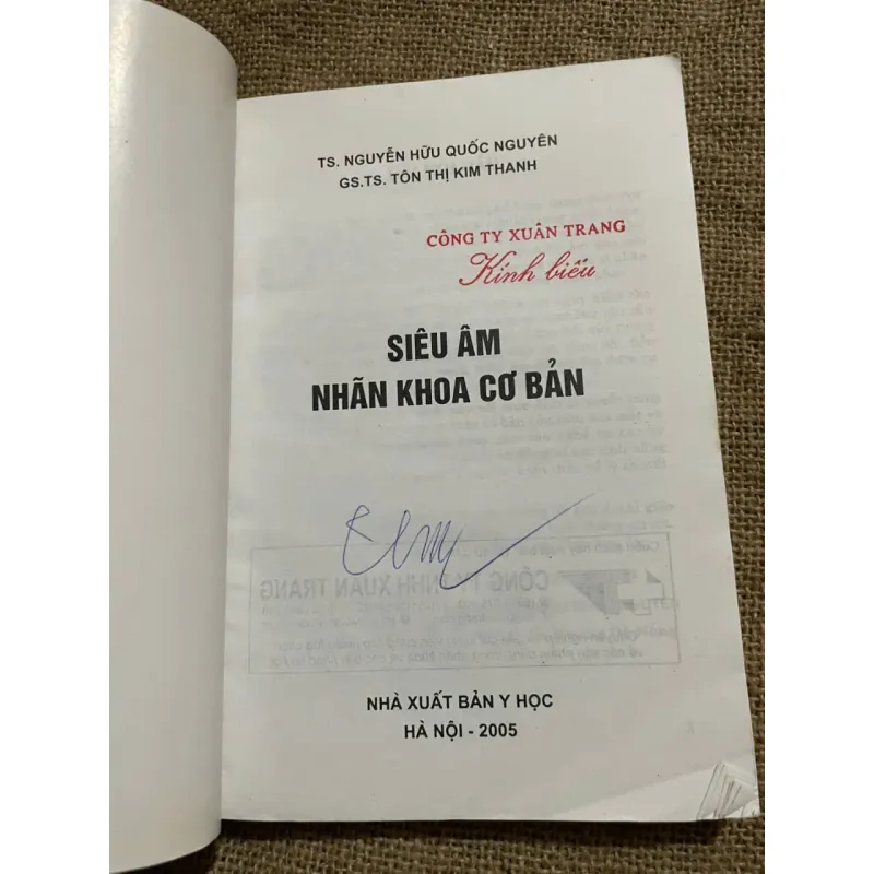 SIÊU ÂM NHÃN KHOA CƠ BẢN - SÁCH Y 571875