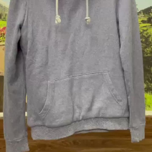 Áo hoodie nỉ có mũ bò sữa size S màu xanh - đã qua sử dụng 79133