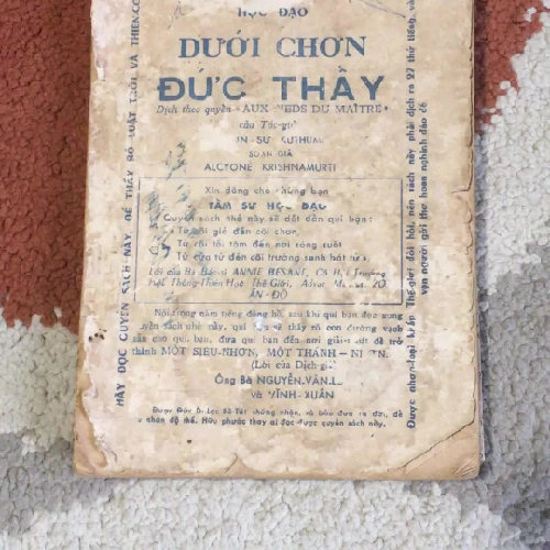 ( 1963) Dưới Chơn Đức Thầy - Krishnamurti ( Dịch giả Nguyễn Văn Lượng) 330547