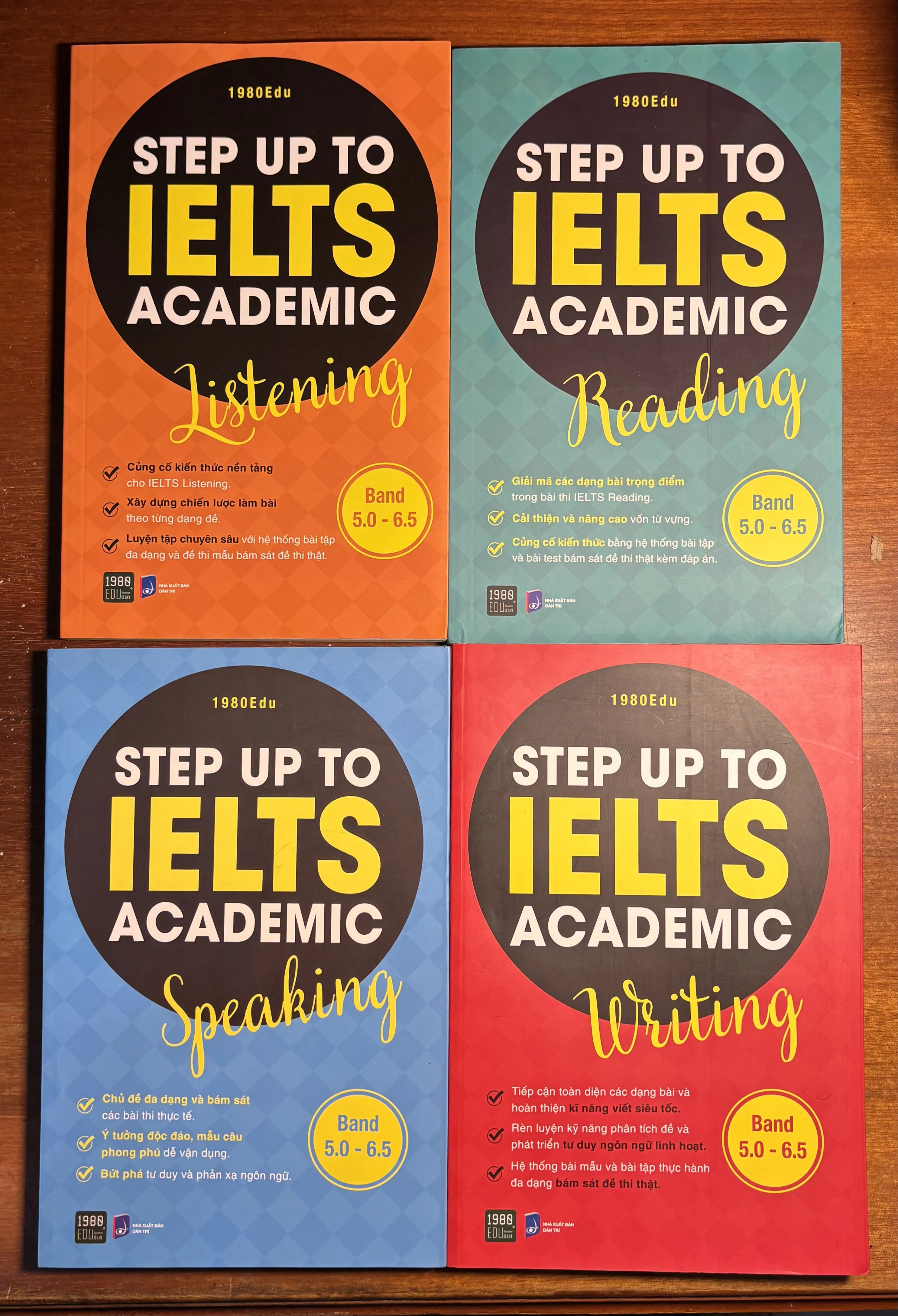 Combo 4 quyển Step Up To IELTS Academic 🌊 by  - Sách Book Cover - Ngọc Hiển Books