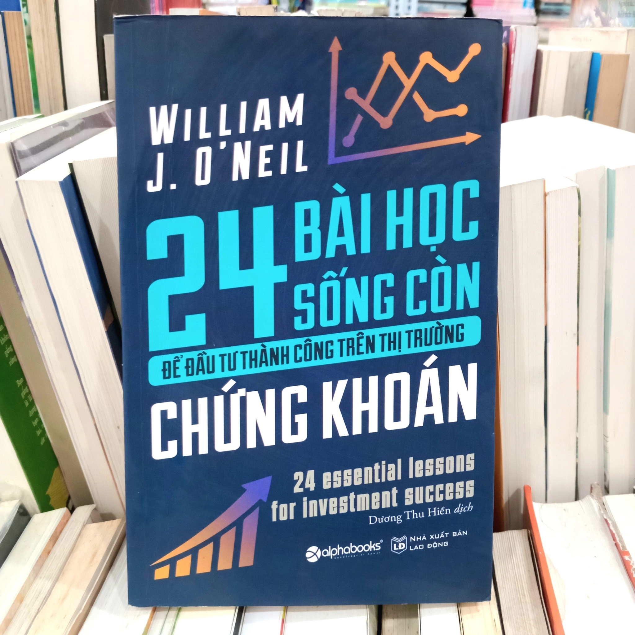 24 bài học sống còn để đầu tư thành công trên thị trường chứng khoán 📚 by William J. O'Neil - Sách Book Cover - Ngọc Hiển Books