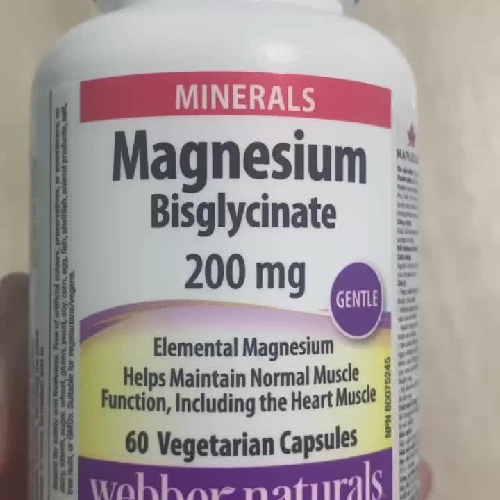 (Hàng CTY mới) Magie Webber Naturals Bisglycinate 200mg Hộp 60 Viên Magnesium