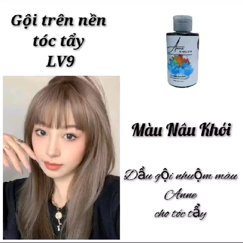 Dầu Gội Bù Màu Anne Đổi Màu Tóc Tẩy (Nền Tóc LV9) Màu Khói 761467