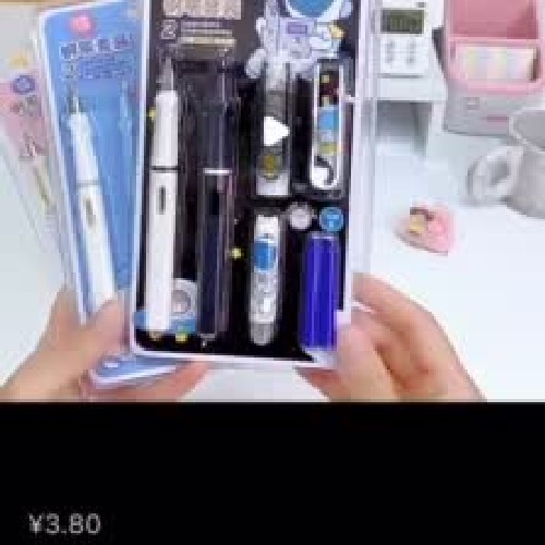 Set 2 bút máy, bút mực xóa được, 2 ngòi nét thanh nét đậm - VPP Thiên Ái TA044 177363