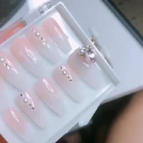 móng tay giả cho cô dâu ngày cưới kèm keo gắn 119929
