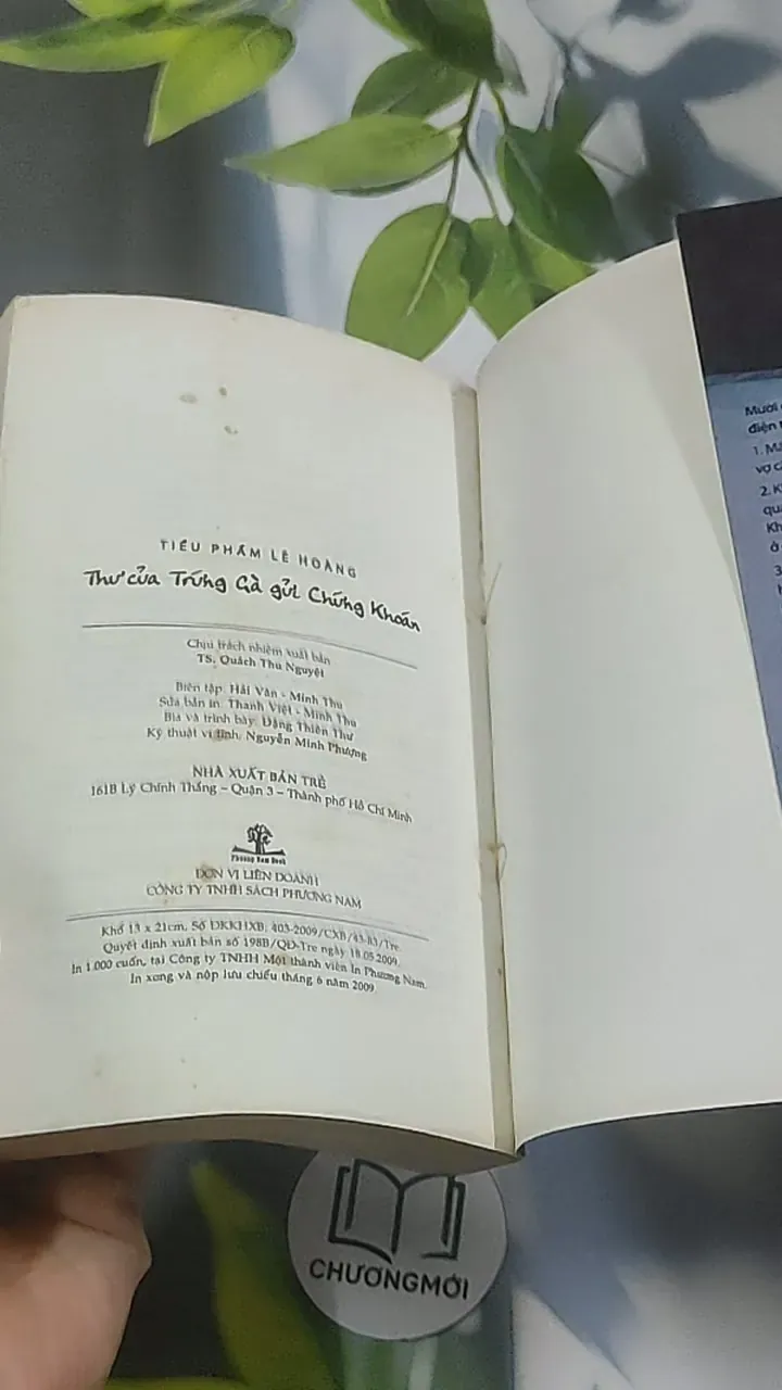 Thư của trứng gà gửi chứng khoán - Lê Hoàng 688651