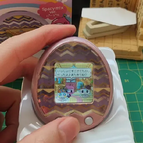 Tamagotchi M!x Spacy Purple - Máy Thú Ảo Tamagotchi Mix Tím Cũ - Gà Ảo Tamagotchi Mix