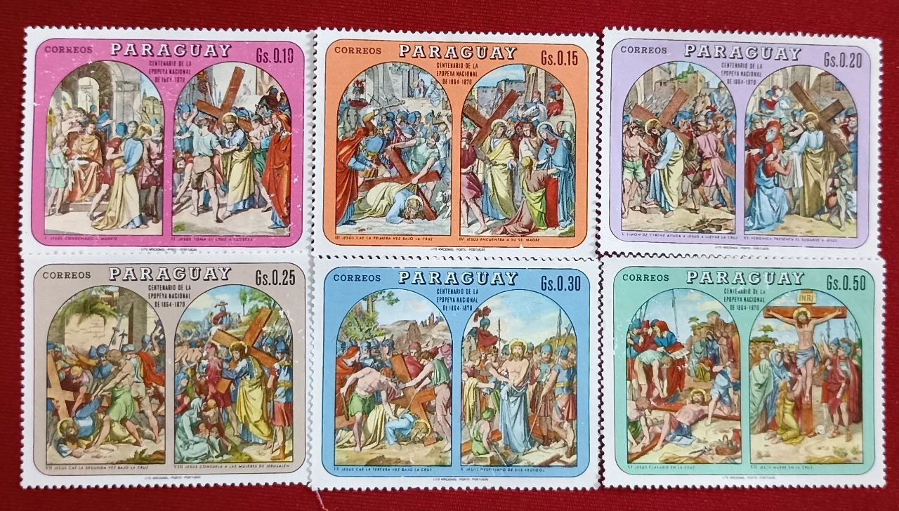 Bộ Tem Về Các chặng Đàng Thánh Giá của Chúa Giêsu by  - Sách Book Cover - Ngọc Hiển Books