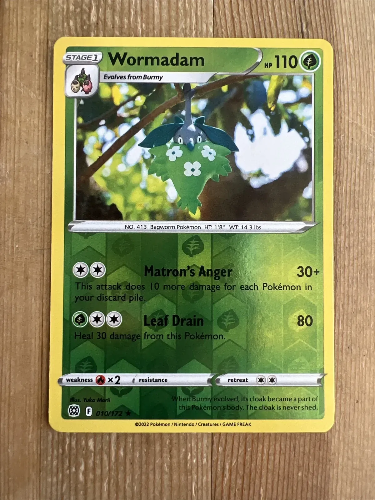 [Thẻ bài Pokemon chính hãng Anh EN]  Wormadam Sword & Shield: Brilliant Stars 010/172 by  - Sách Book Cover - Ngọc Hiển Books