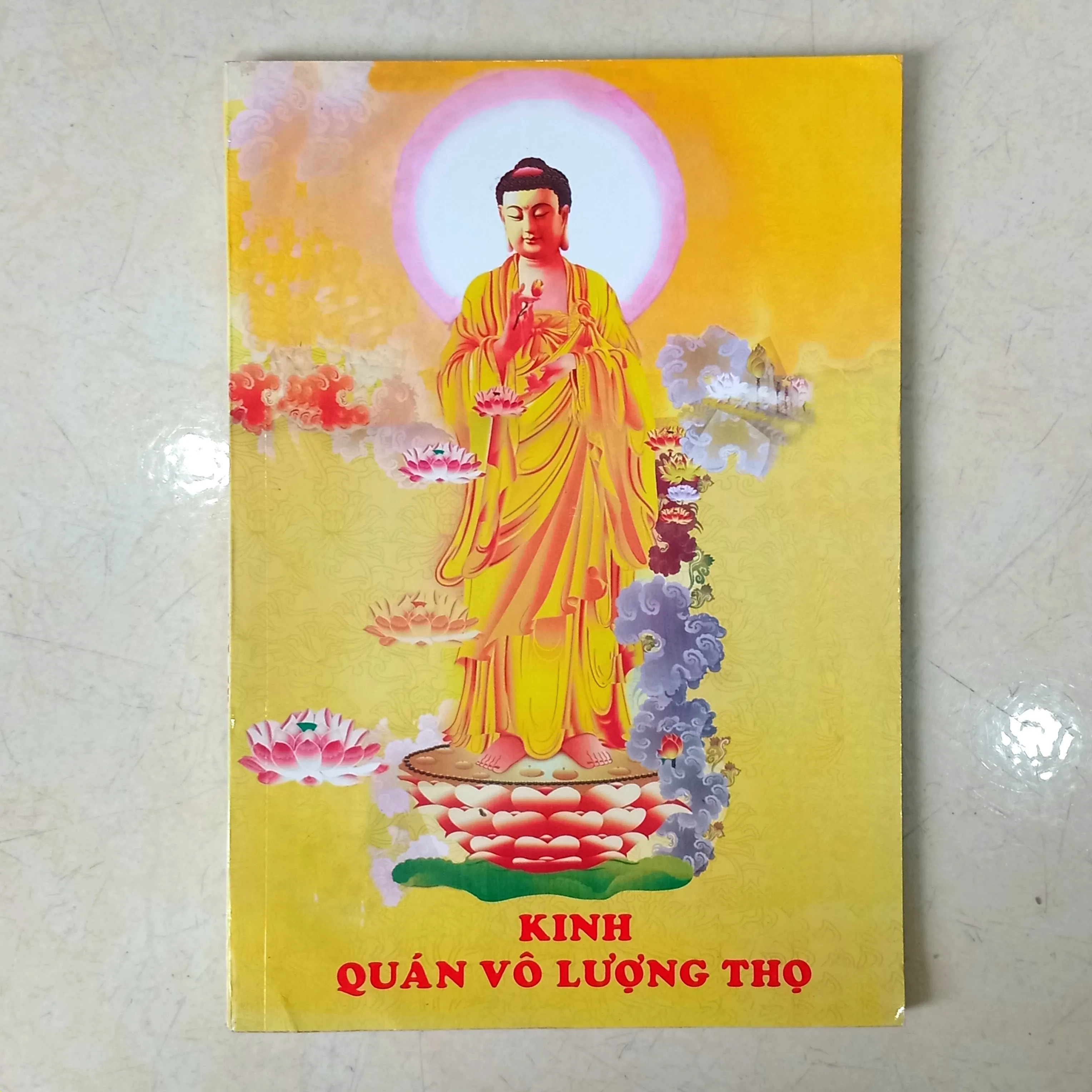 Kinh quán vô lượng Thọ by Phật Thích Ca Mâu Ni - Sách Book Cover - Ngọc Hiển Books