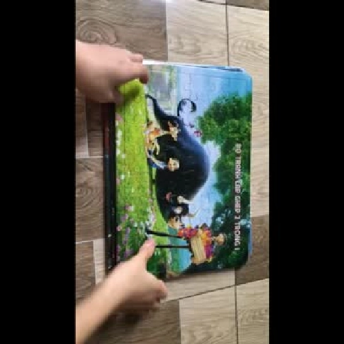 Ngẫu nhiên 2 bảng ghép hình vừa vẽ vừa tô khổ 35x25cm ( mới nguyên seal giá bìa16k/tấm)