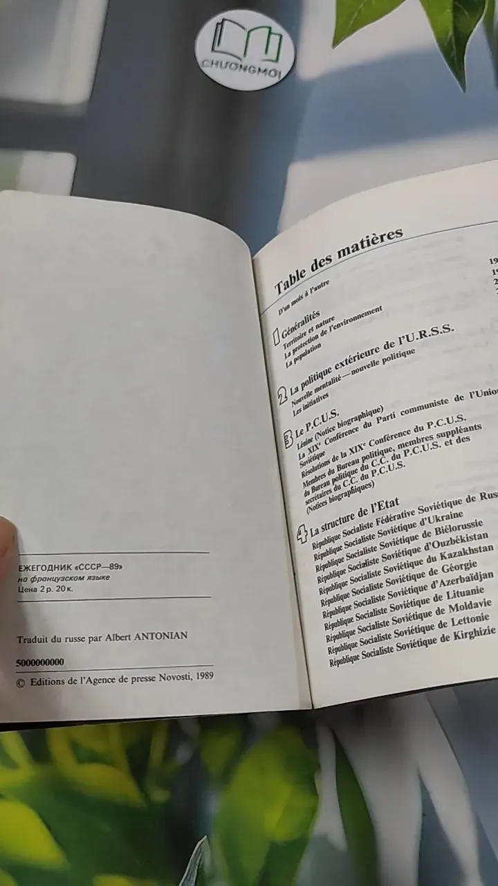 [MIỄN PHÍ BỌC SÁCH] [XƯA] URSS '89 Annuaire (1989) - Agence de Presse Novosti 754513