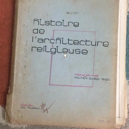 (1970-1971) Tập vẽ tay về Lịch Sử Kiến trúc Tôn Giáo của sinh viên Đại học Kiến Trúc 279447