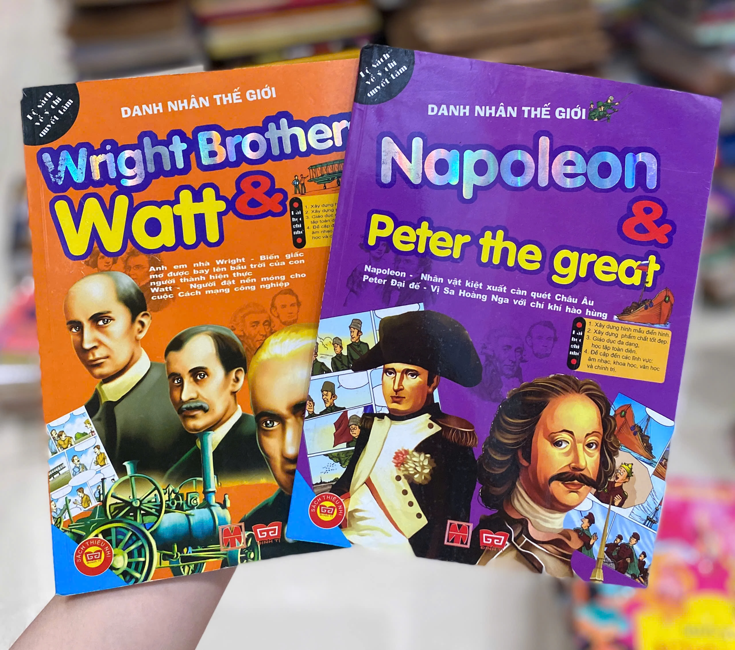 Tủ Sách Danh Nhân Thế Giới: Napoleon Và Peter The Great + Anh Em Nhà Wright Và Watt by  - Sách Book Cover - Ngọc Hiển Books