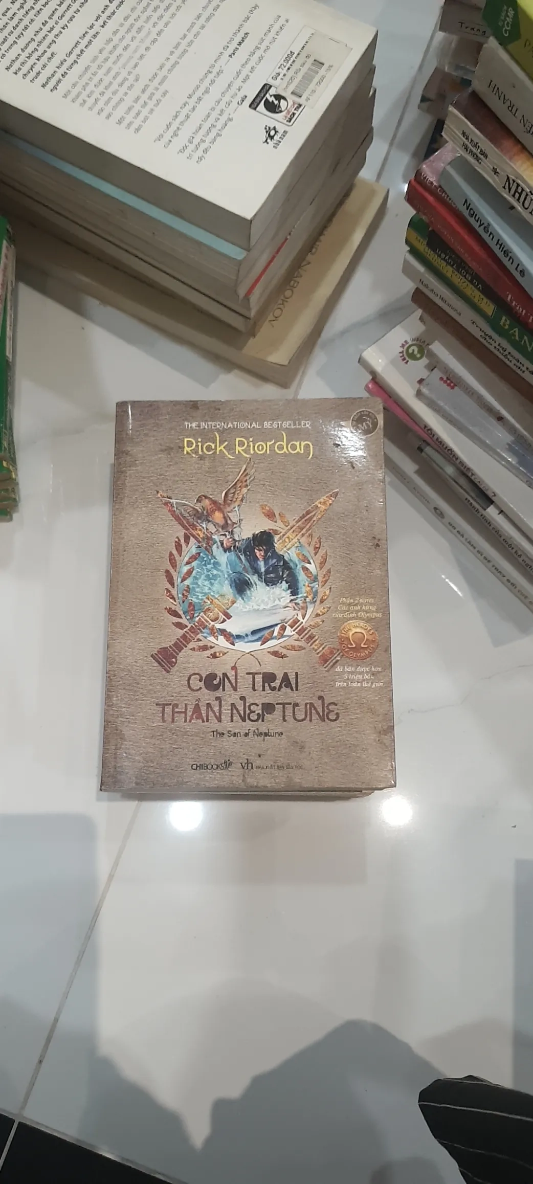 "Con Trai Thần Neptune" của tác giả Rick Riordan 👣 by  - Sách Book Cover - Ngọc Hiển Books
