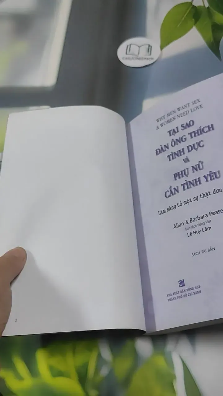 [MIỄN PHÍ BỌC SÁCH] Tại Sao Đàn Ông Thích Tình Dục Và Phụ Nữ Cần Tình Yêu 727372