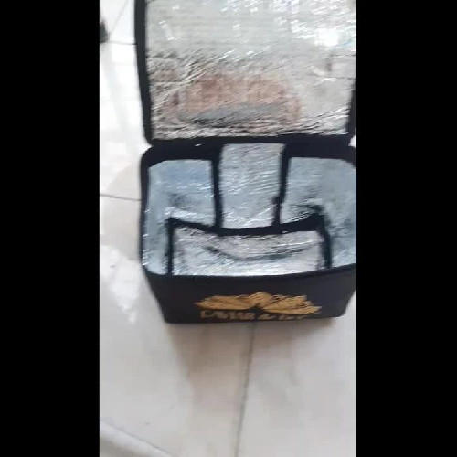 Túi đựng hộp cơm giữ nhiệt lót bạc vải Canvas không thấm nước, đựng bình nước giữ nhiệt