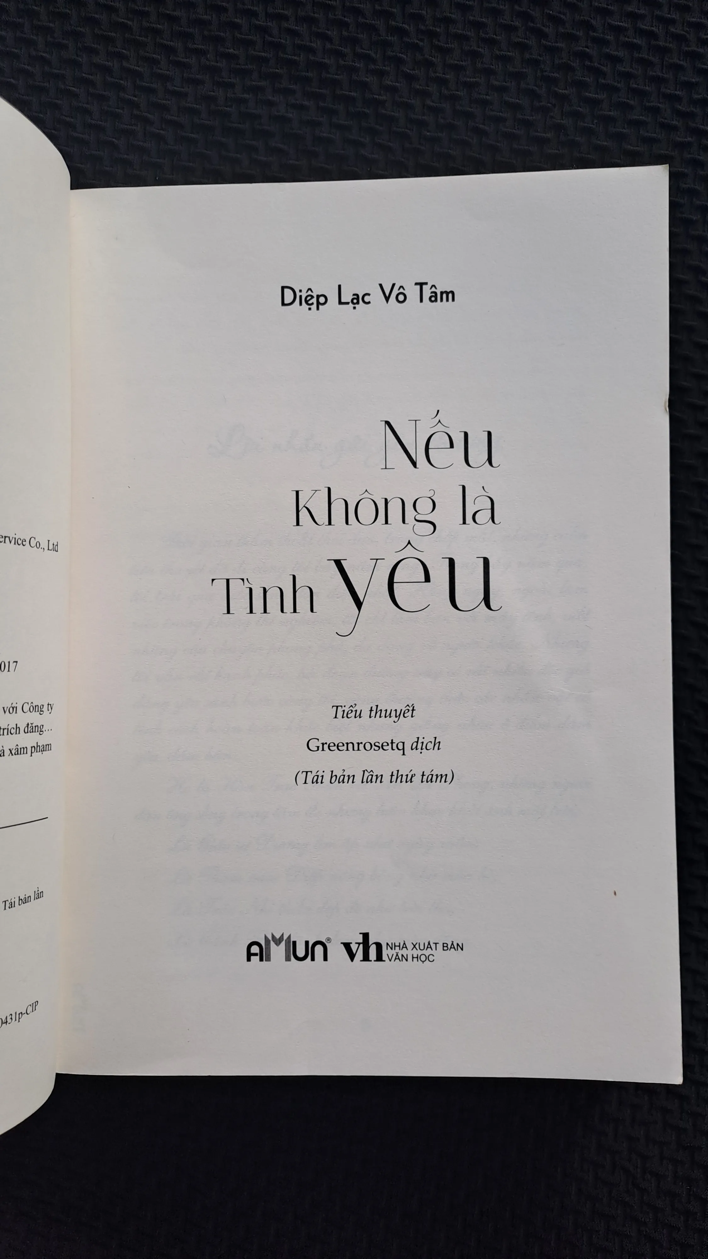 Nếu không là tình yêu - Diệp Lạc Vô Tâm 993378