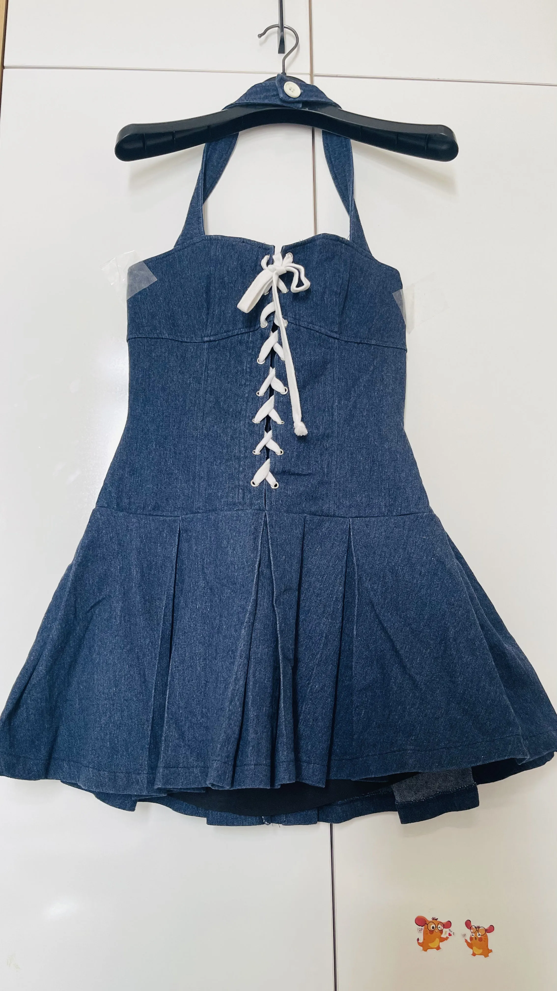 Đầm yếm jean, Local brand, size S