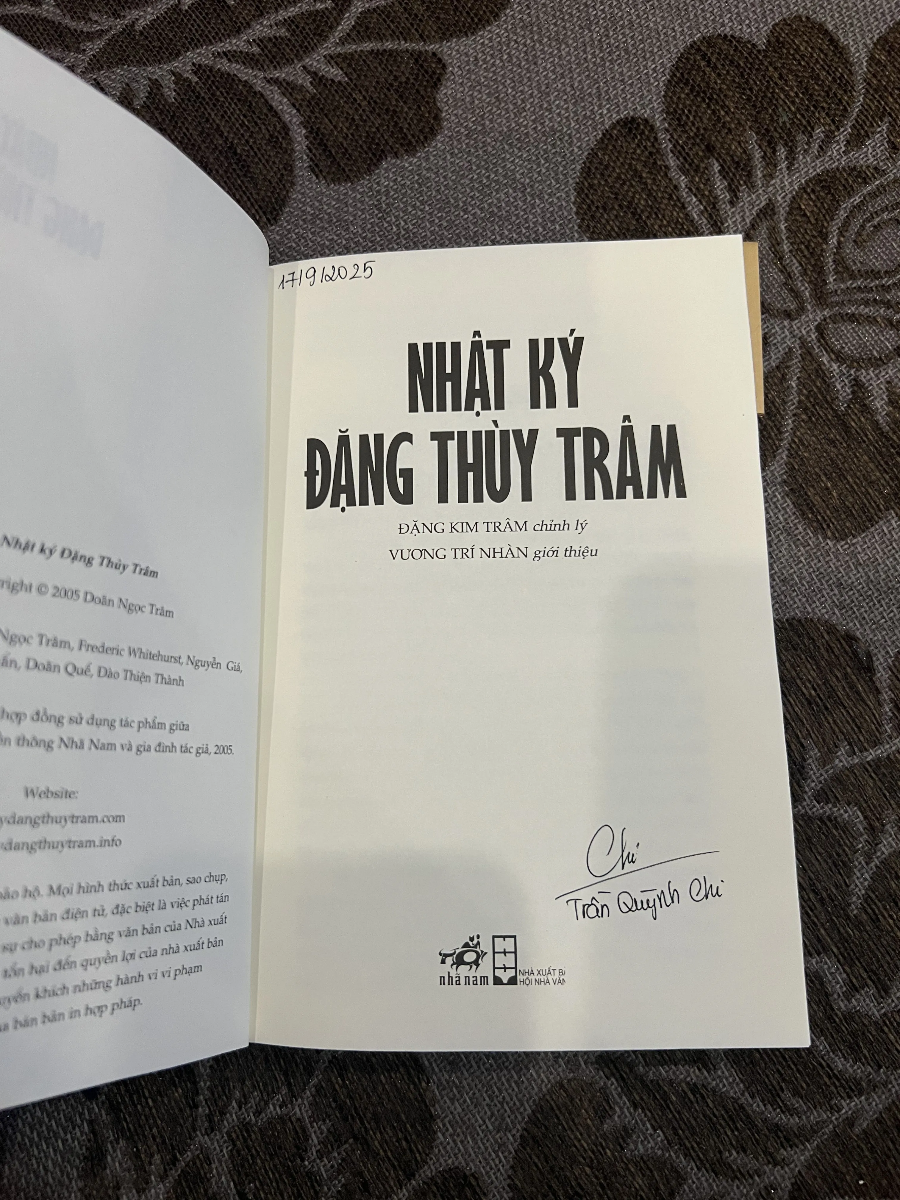 NHẬT KÍ ĐẶNG THUỲ TRÂM 603082
