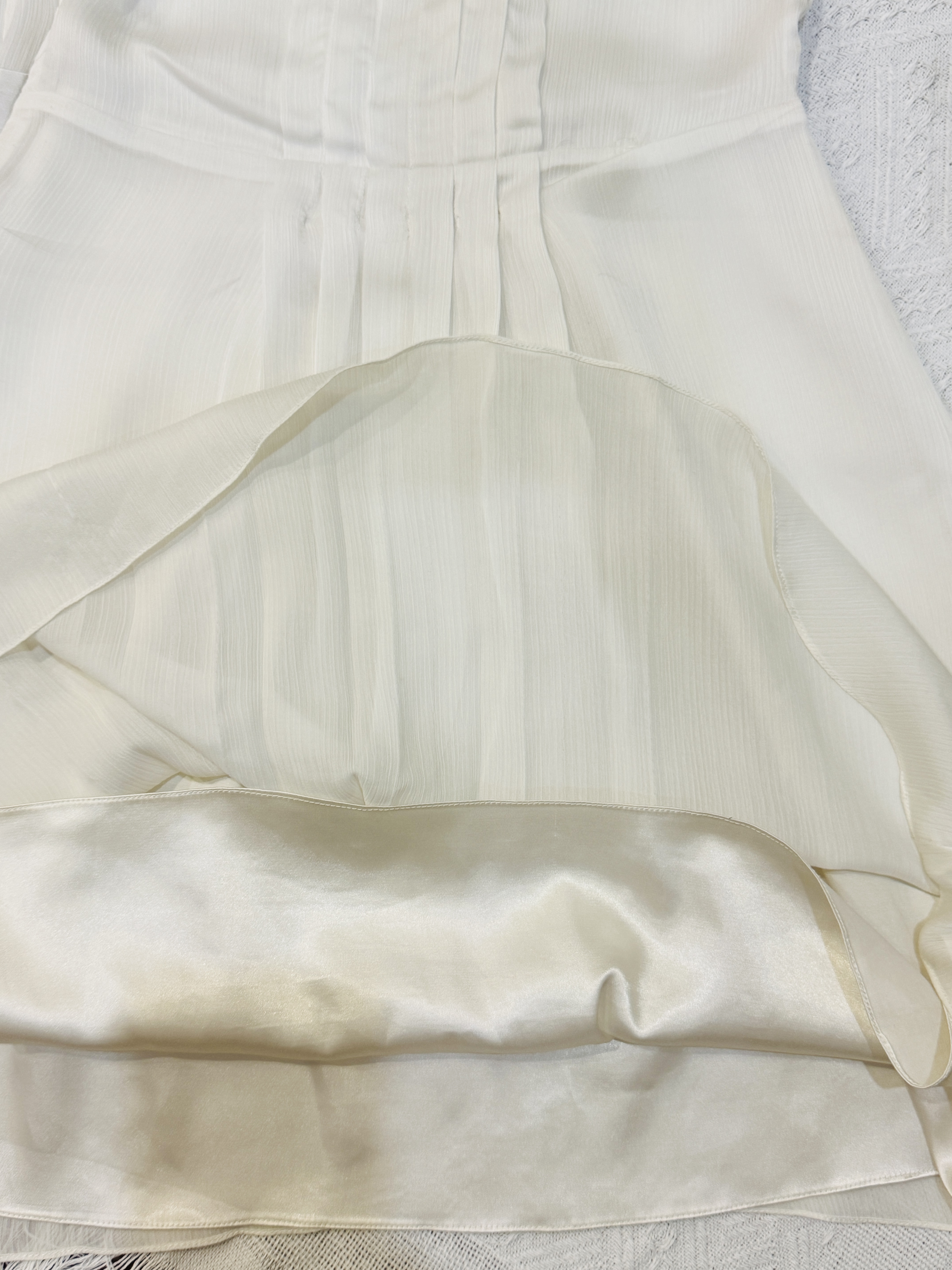 Vây thiết kế ivy, chất liệu tơ voan, Sz M, màu trắng 475731