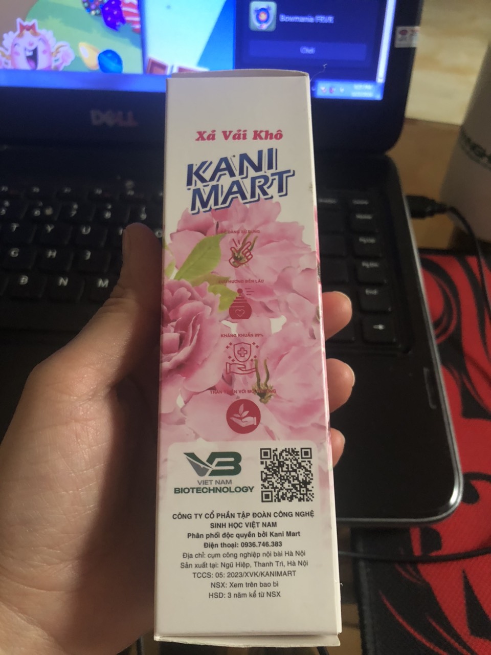 Xả vải khô Kani mart 100ml- hương Lavender- xả khô, xịt thơm quần áo 80506