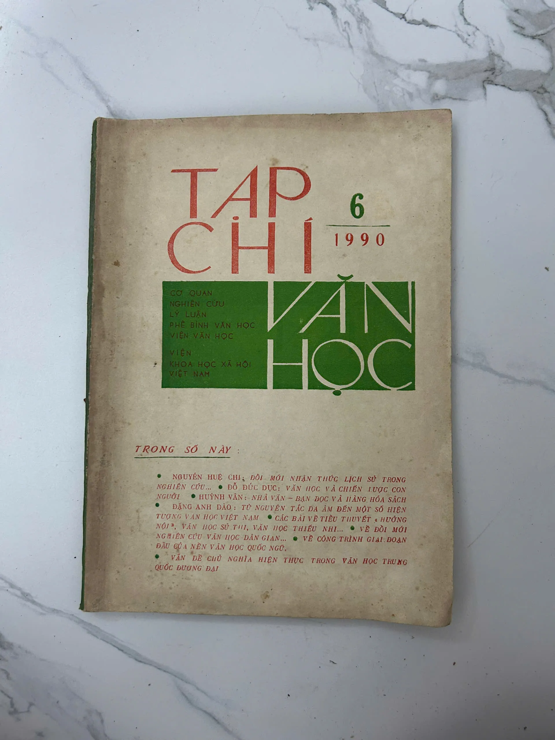 Tạp chí Văn học (Số 6 - 1990) - Viện Văn học