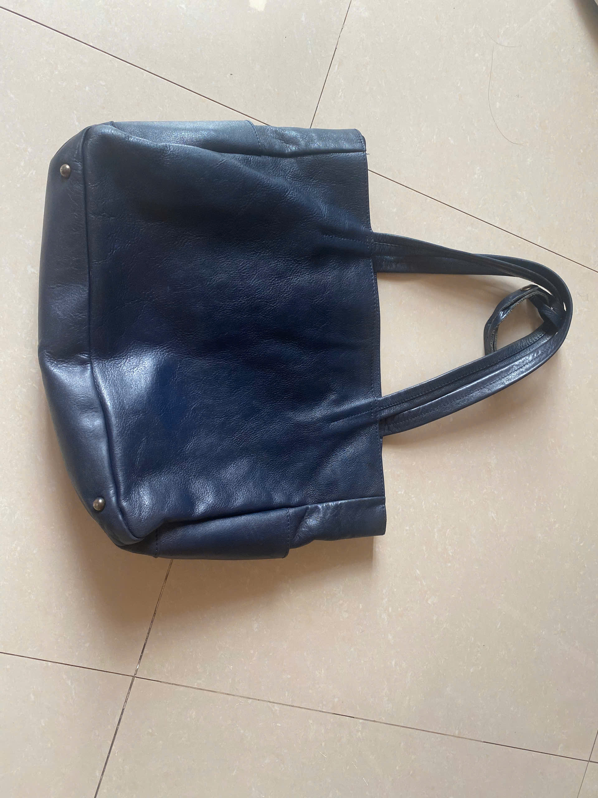 túi tote đeo vai nam nữ da thật mộc hịu xịn xò gad work si Nhật bigsize 43x30 519758