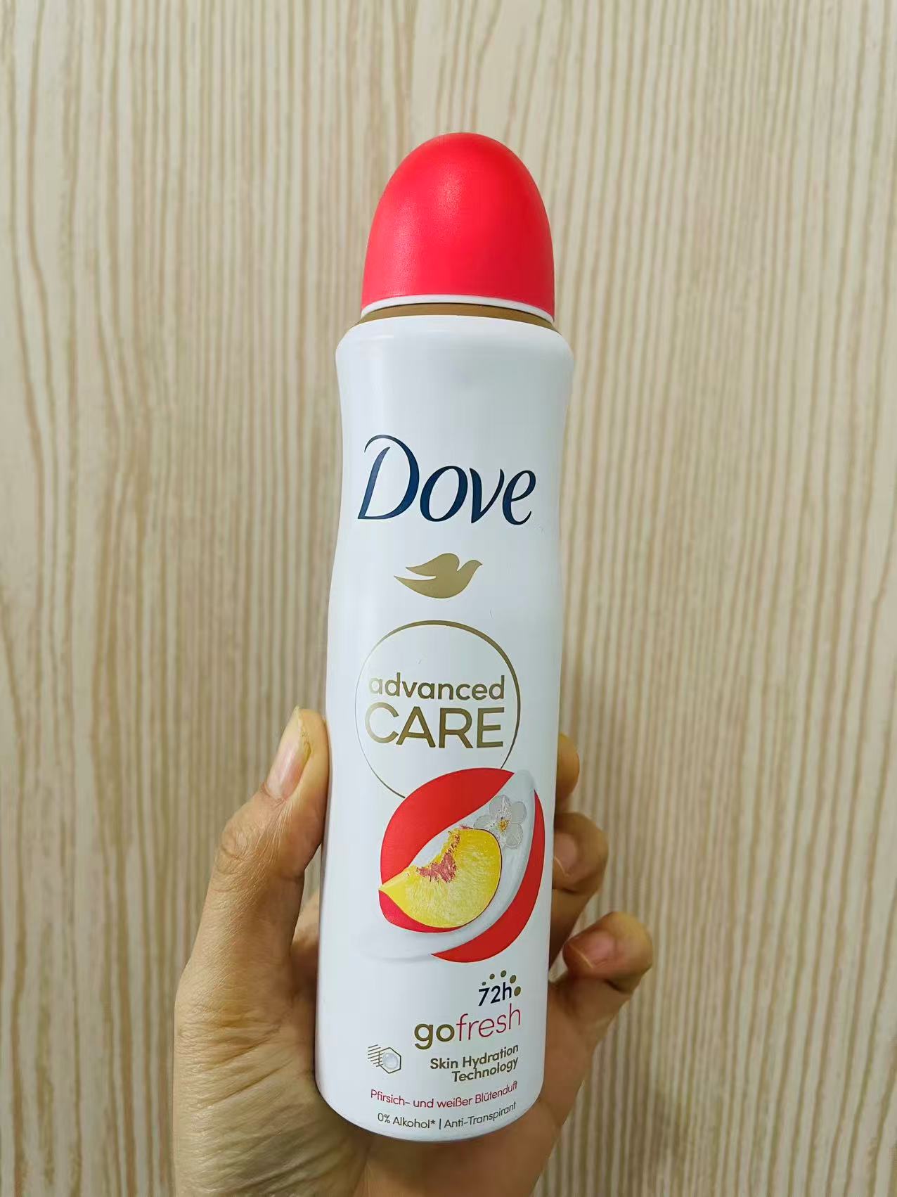 Xịt khử mùi mồ hôi hương Đào Dove Advanced Care Original Skin Hydration Technology 72H 547525