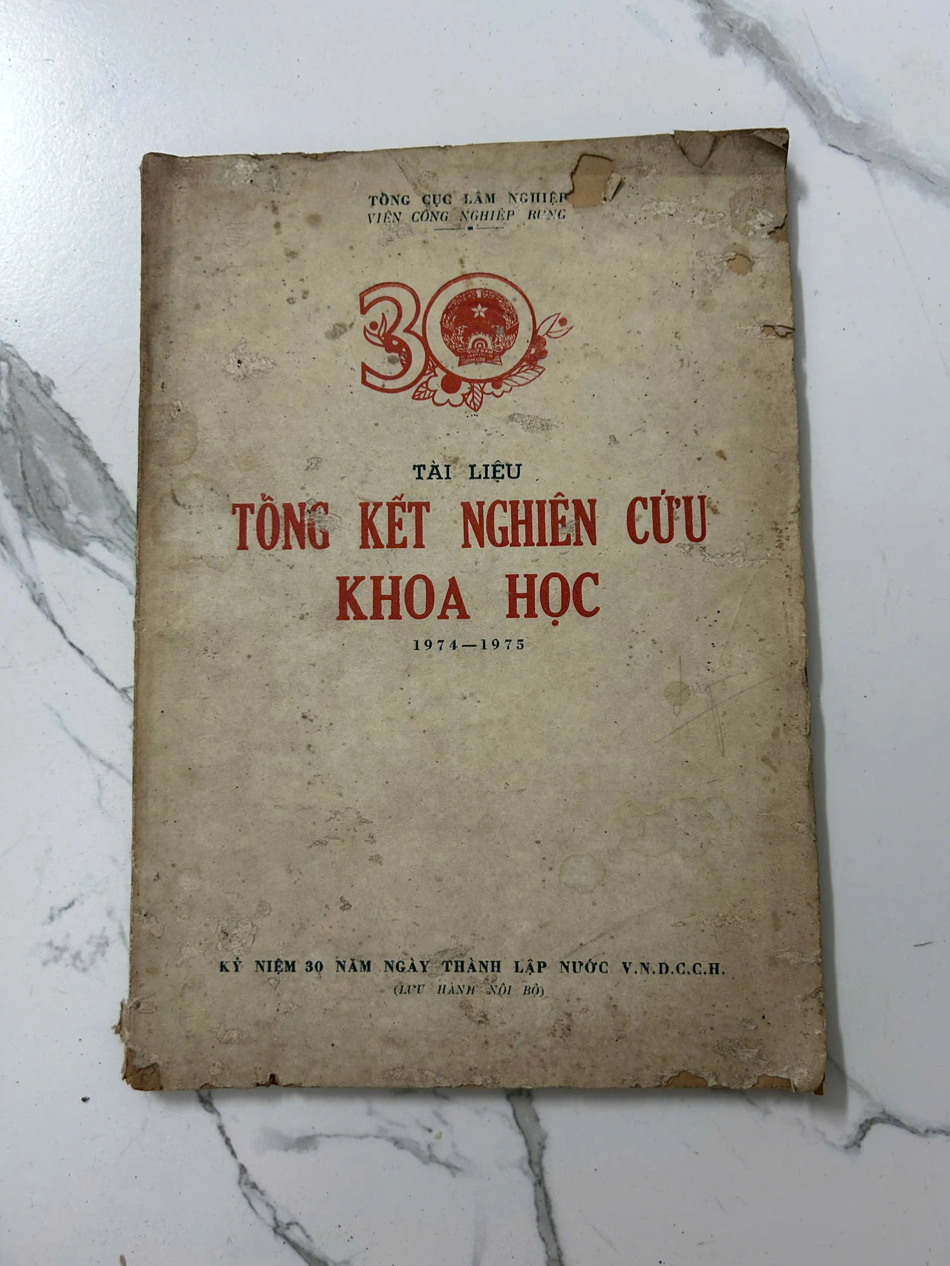 Tài liệu Tổng kết Nghiên cứu Khoa học (1974–1975) – Viện Công nghiệp Rừng