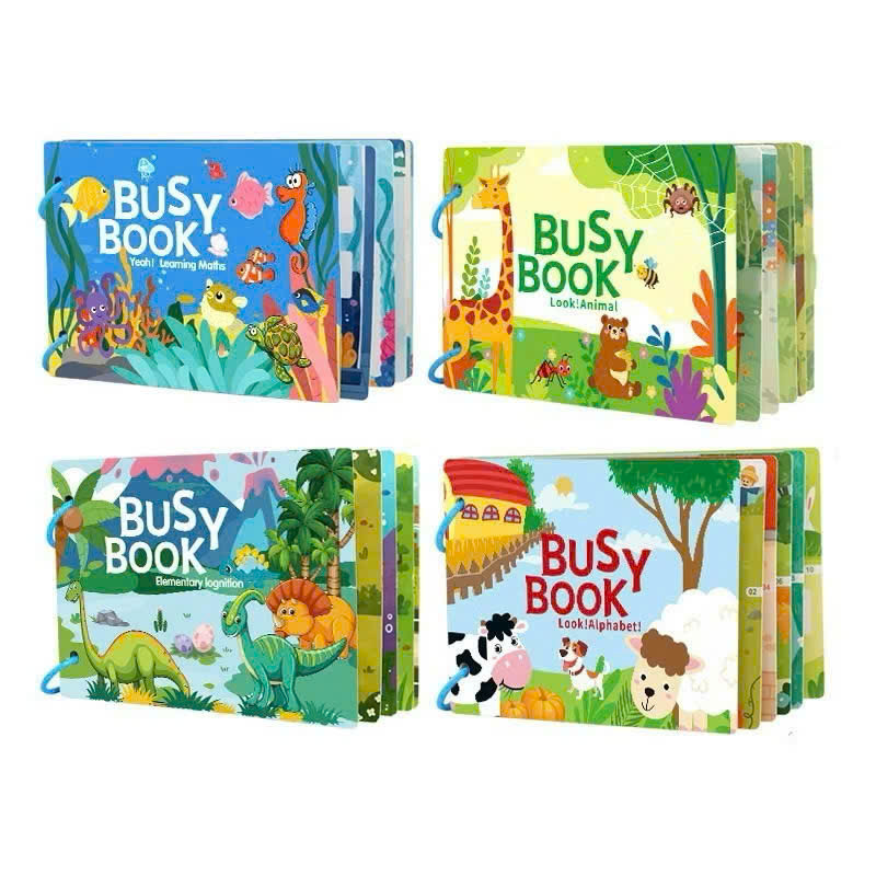 Busy book cho bé từ 2 tuổi (combo 4 cuốn)