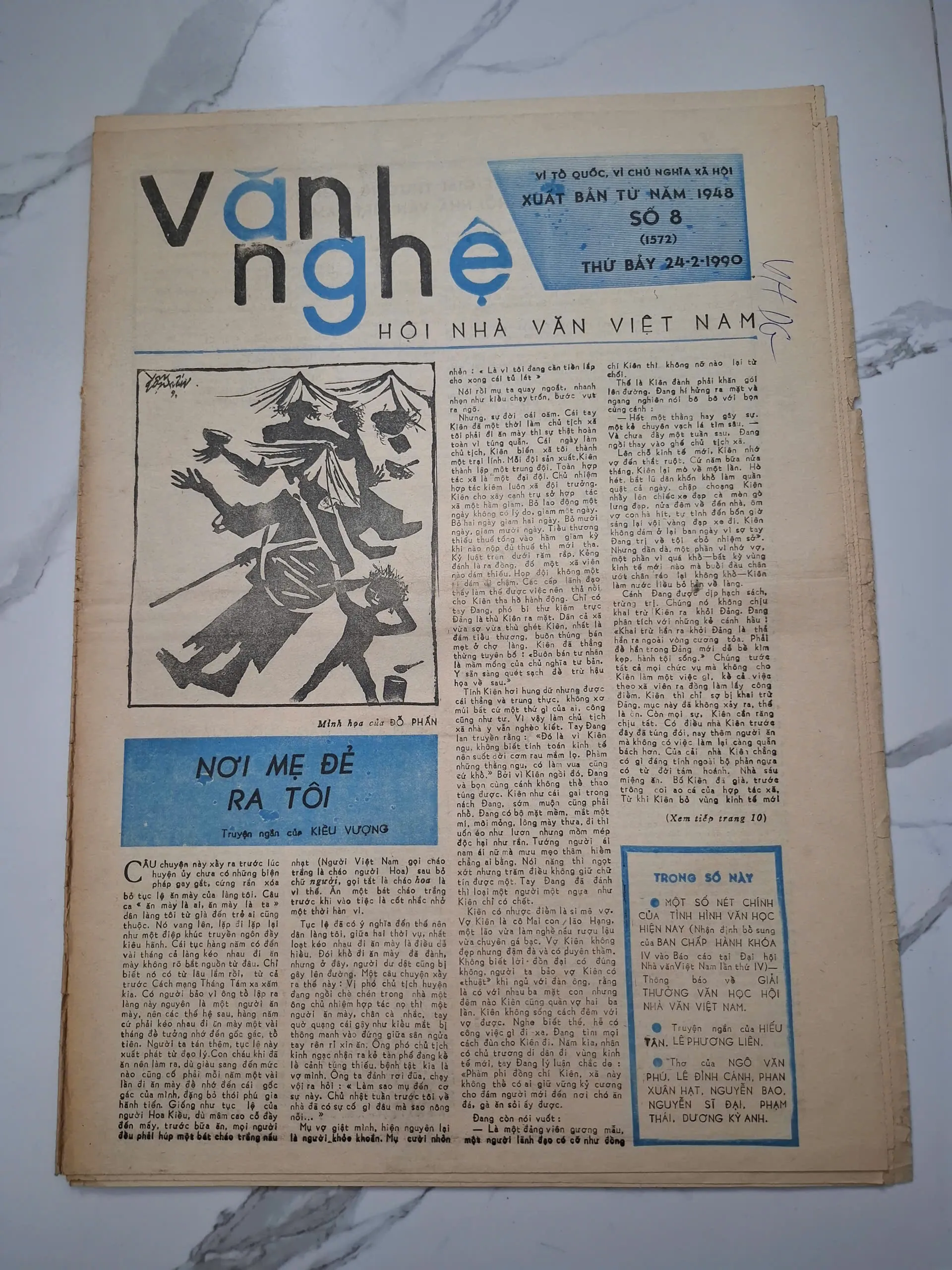 Báo Văn Nghệ số 8 (1572), 24-2-1990 - Kiều Vượng - Truyện ngắn
