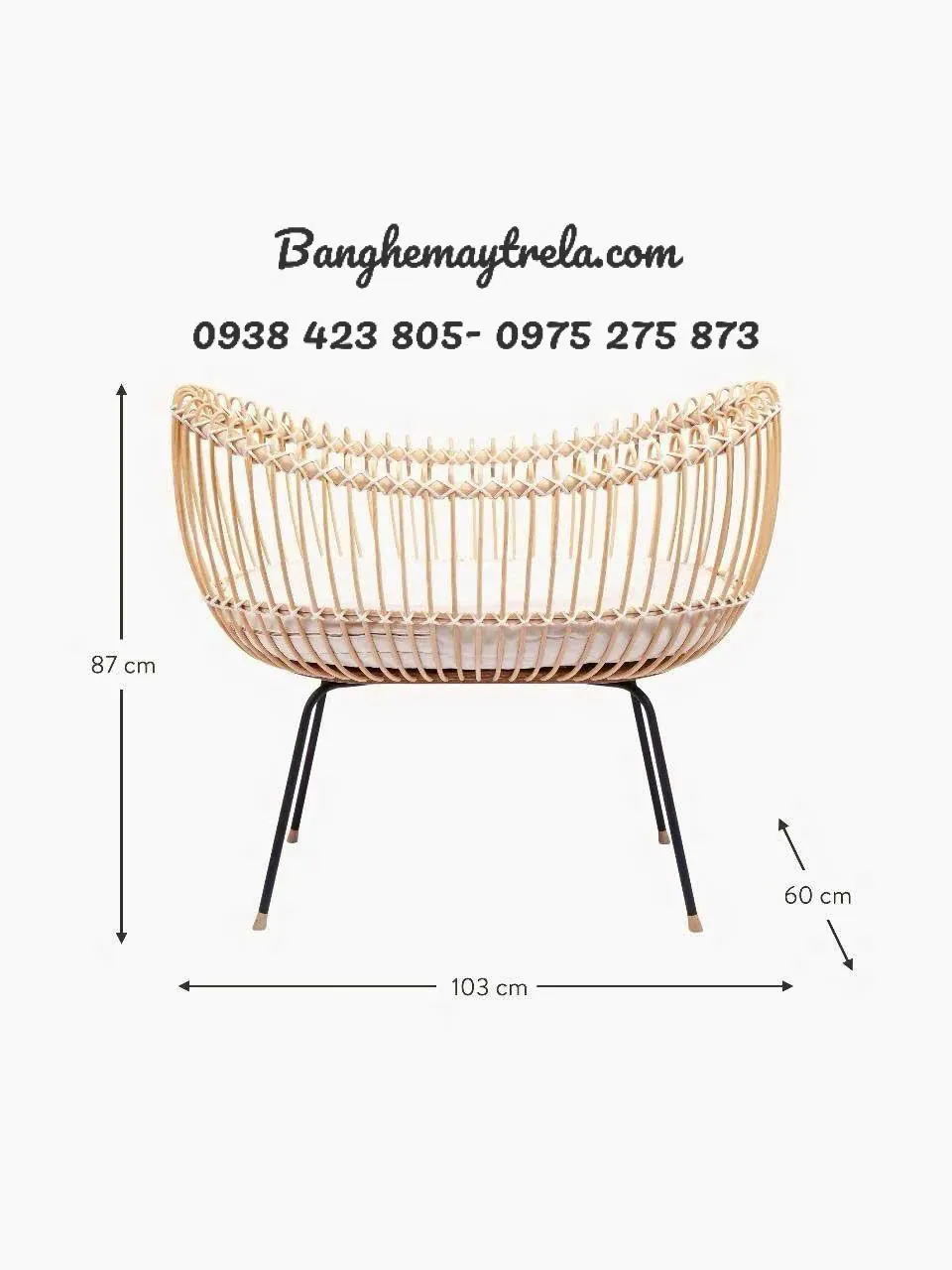 Nôi mây tự nhiên cho bé 752815