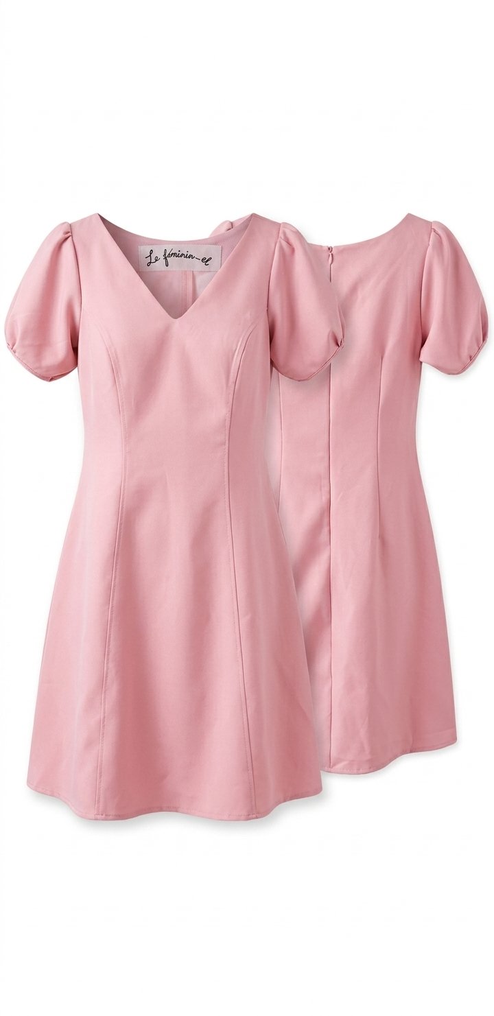 Đầm chữ A màu hồng ruốc size S/M 