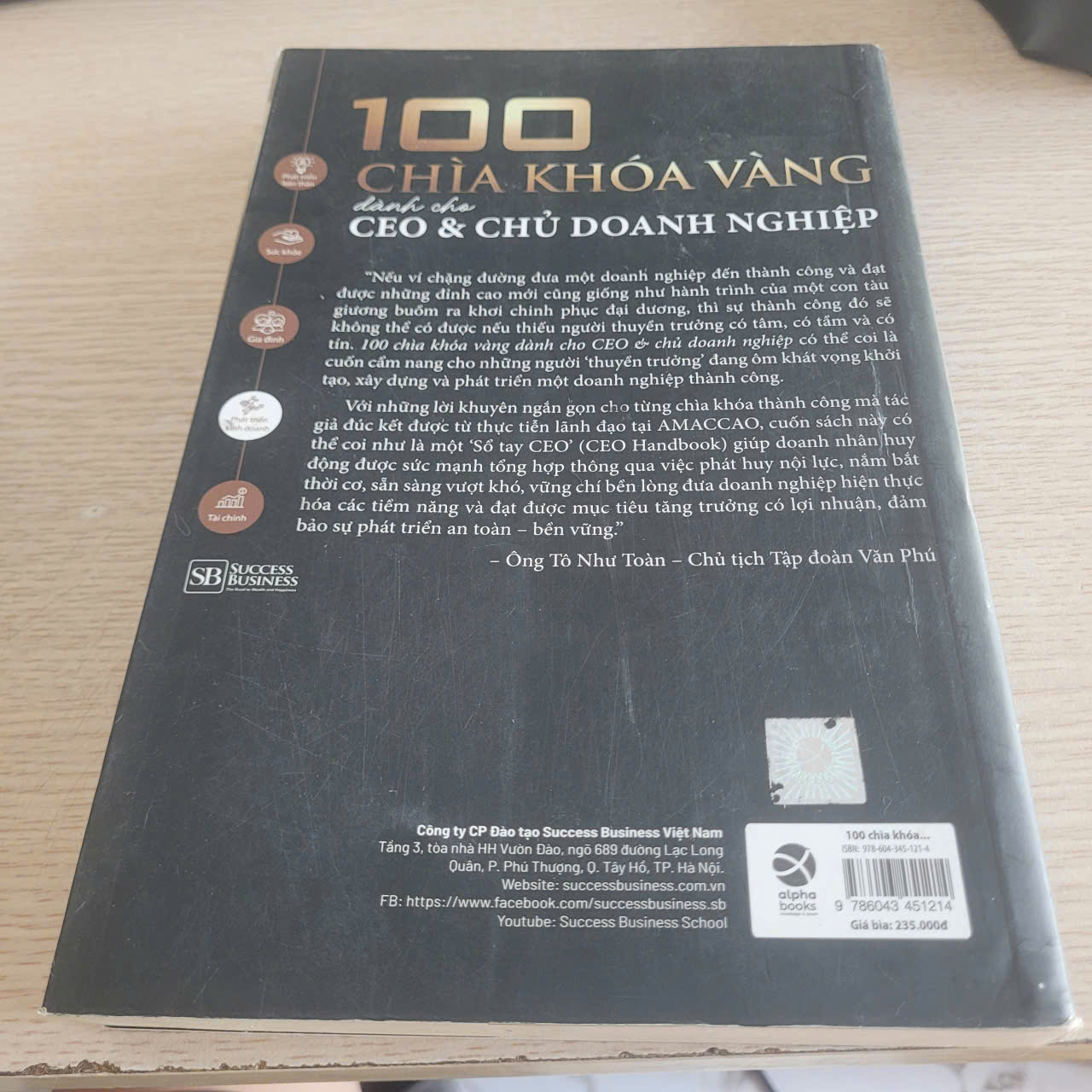 100 Chìa Khóa Vàng Dành Cho CEO & Chủ Doanh Nghiệp	Nhiều tác giả 524906