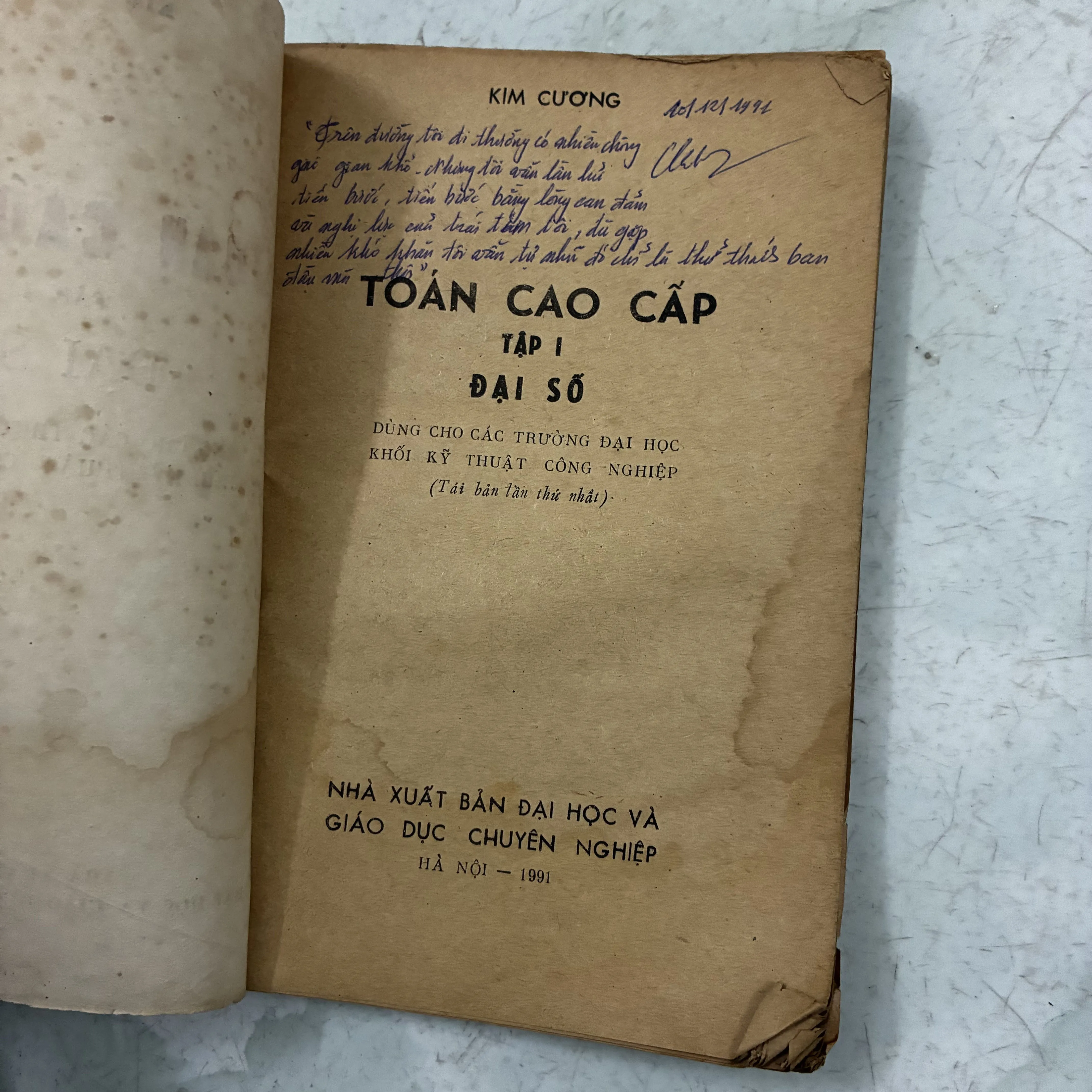 Toán cao cấp Đại số (Tập 1) - 1991s 1005532