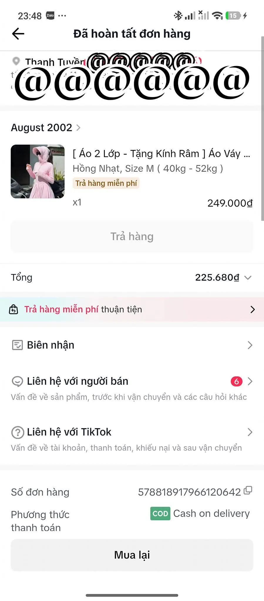 Áo 2 lớp 2 váy chống nắng toàn thân