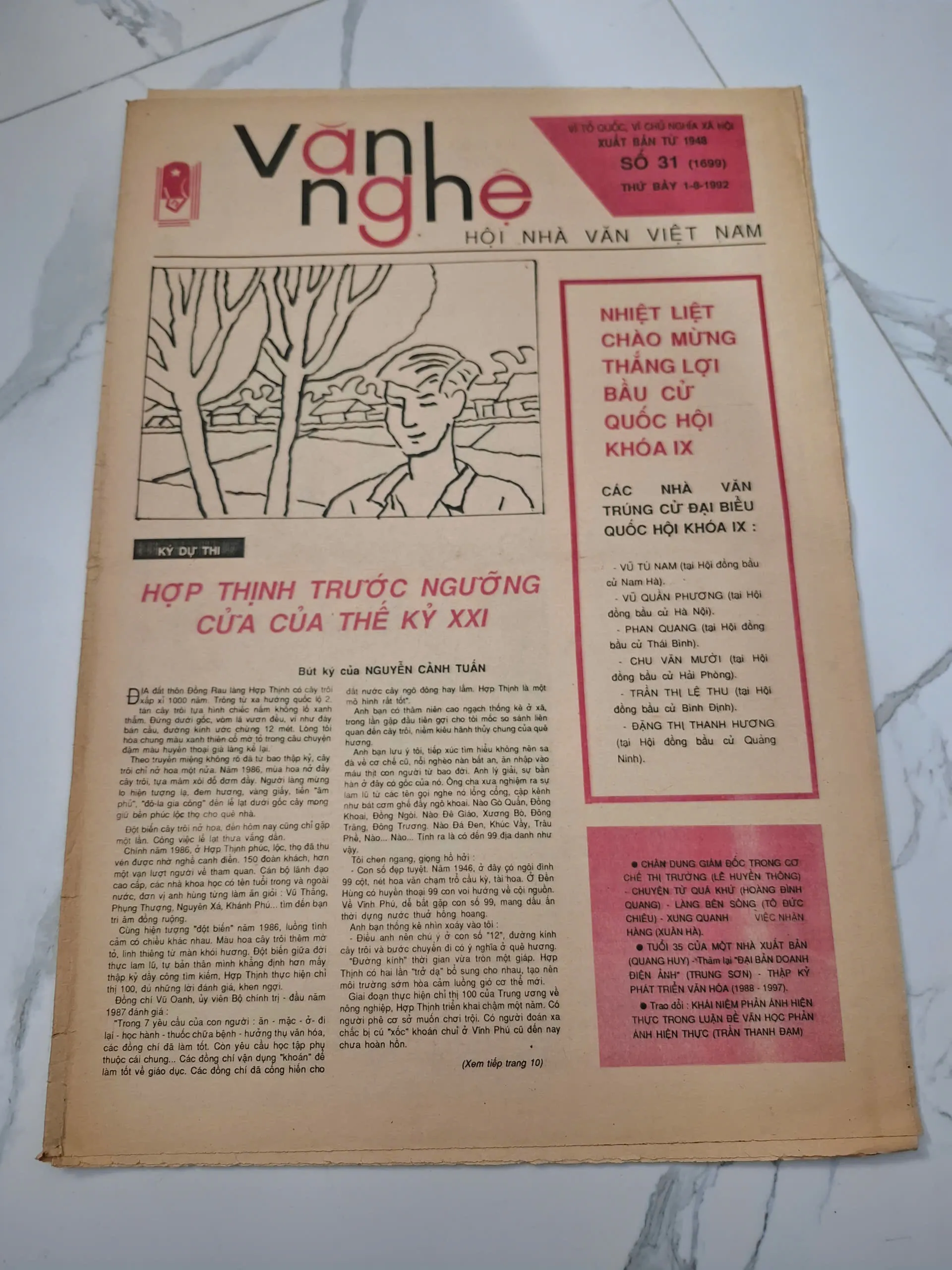 Báo Văn Nghệ số 31 (1699) - Nguyễn Cảnh Tuấn - Bút ký