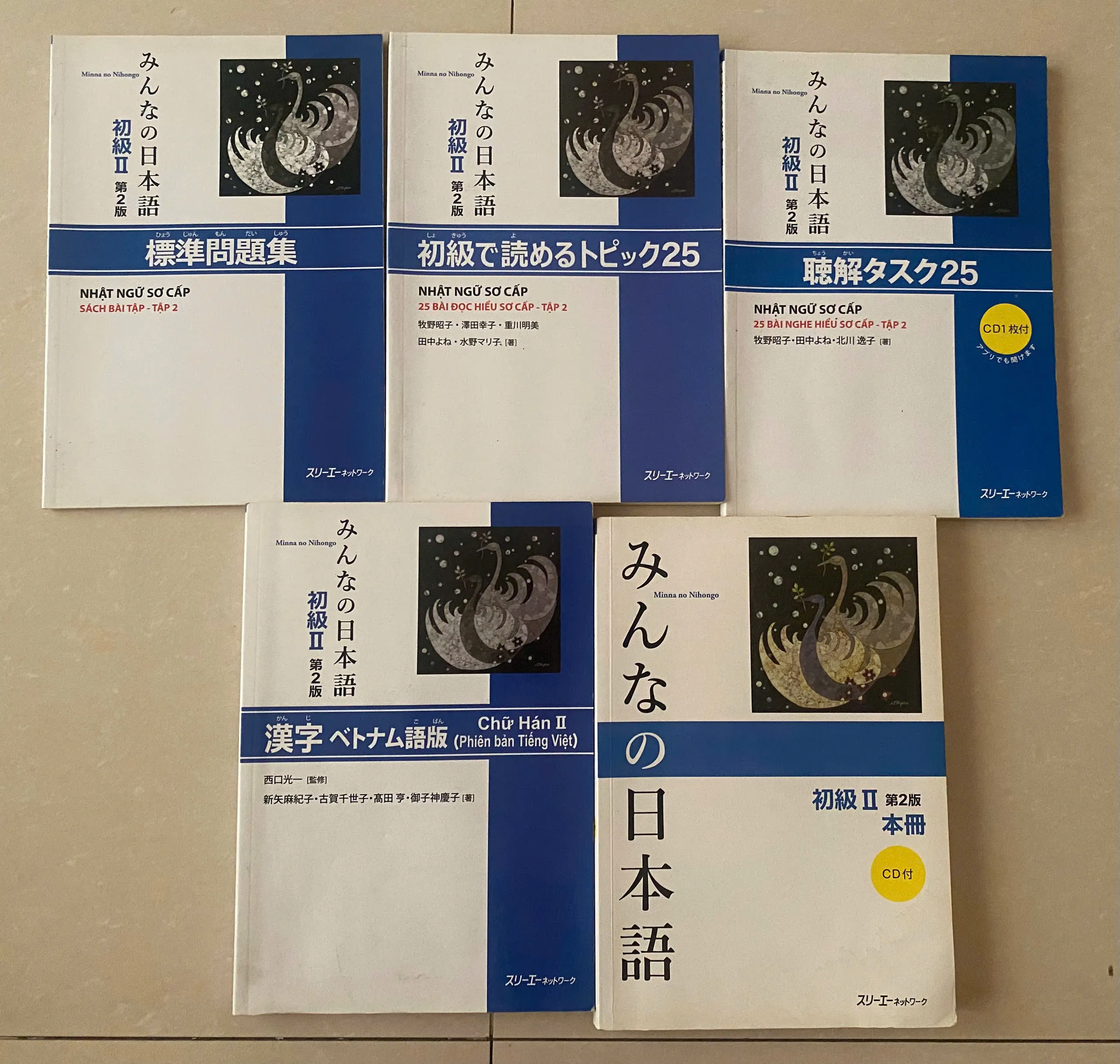 Tập 2 - Trọn bộ: Nghe, đọc, chữ hán bảng TV và Tiếng Nhật, bài tập