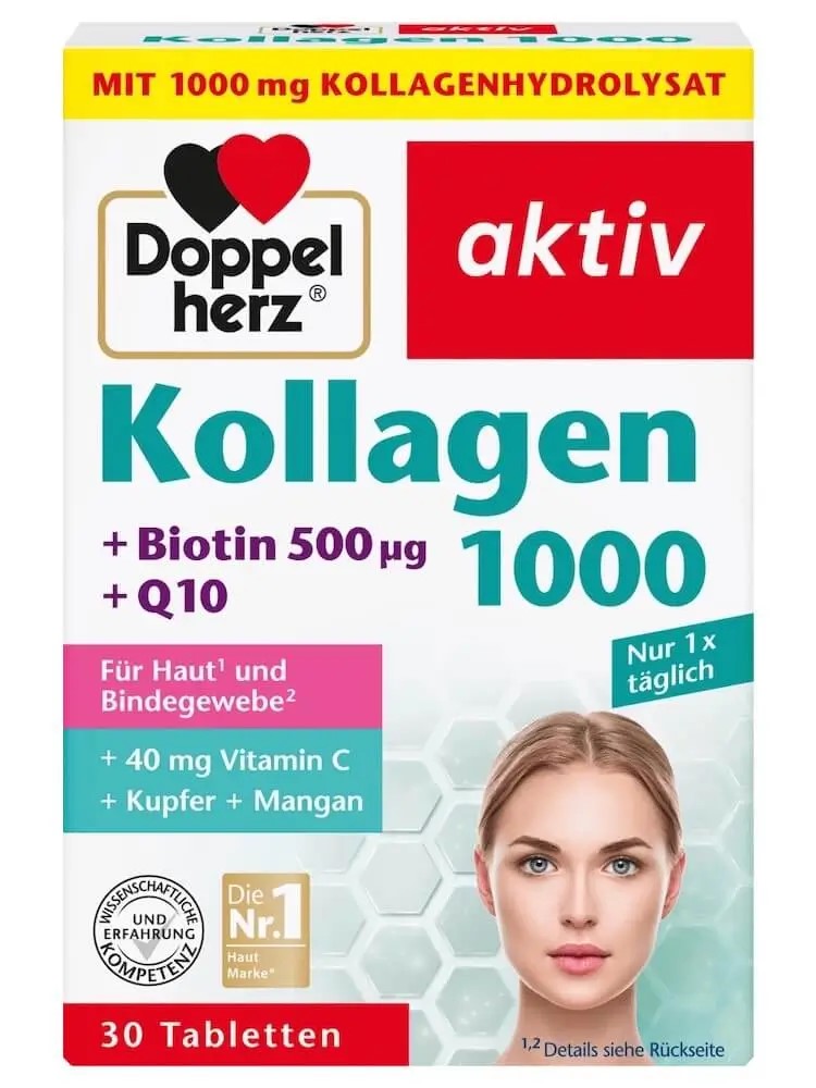 Viên uống đẹp da chống lão hóa Doppelherz Kollagen 1000 30 viên