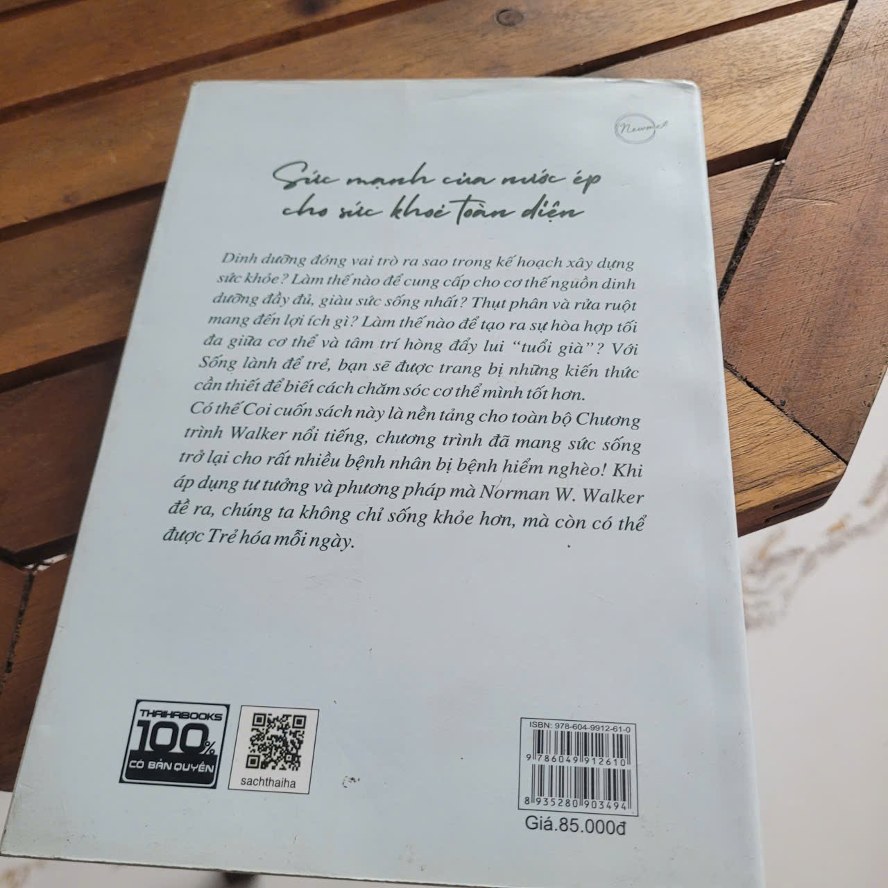 Sống lành để trẻ	Norman W. Walker 522015
