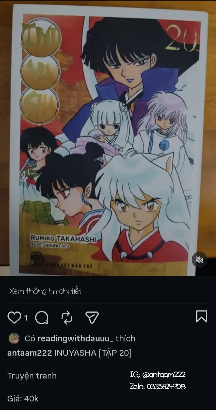 Truyện Tranh INUYASHA Tập 20 - Rumiko Takahashi