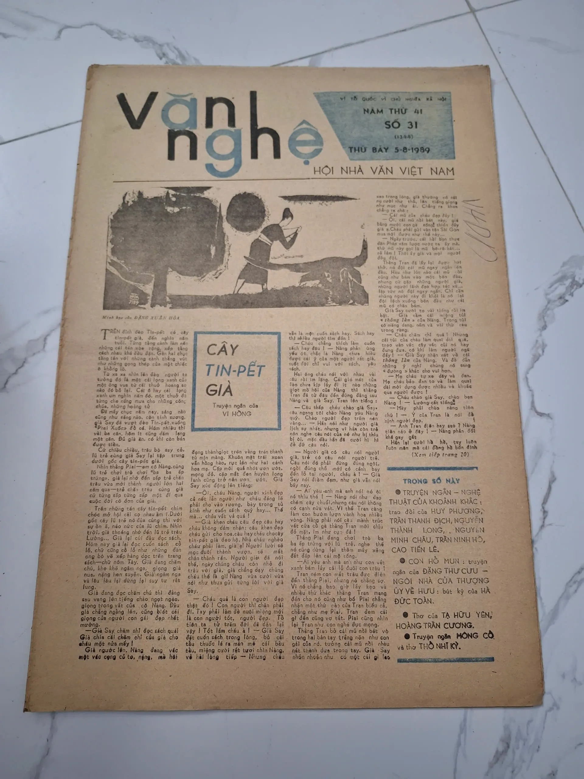 Báo Văn Nghệ Số 31 (1344), 5-8-1989 - Vi Hồng, Huy Phương, Đặng Thư Lưu...